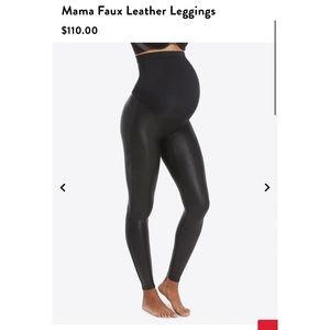 Spanx Mama Faux Leather Leggings (maternity)
